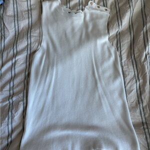 Ann Taylor Blue Ribbed Tank Top